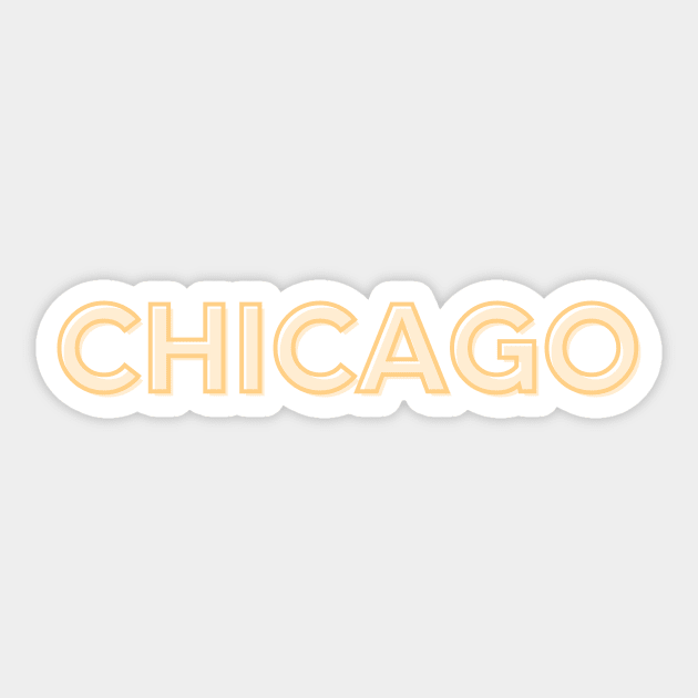 Chicago - The Windy City Sticker by BloomingDiaries